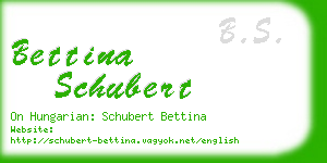 bettina schubert business card